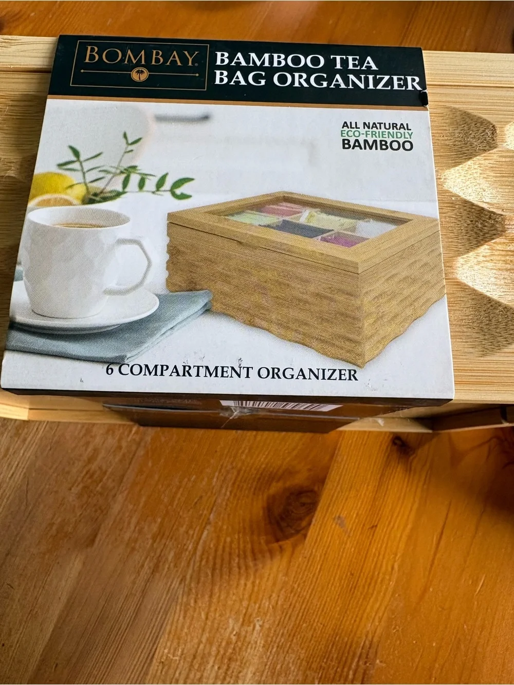 Bombay Bamboo Tea Bag Organizer - NWT